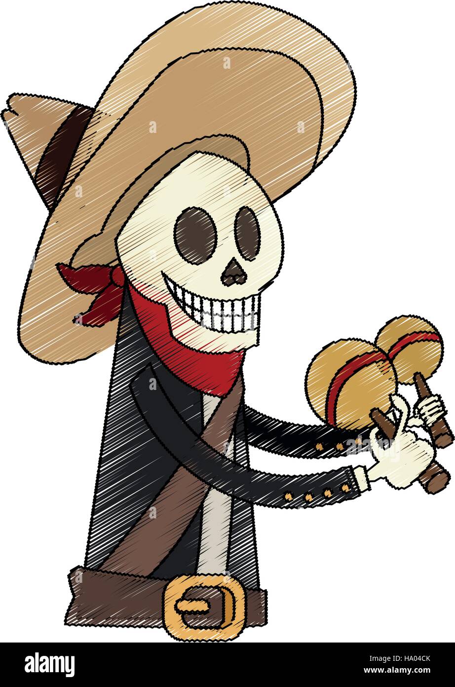 Isolated mexican male skull design Stock Vector Image & Art - Alamy