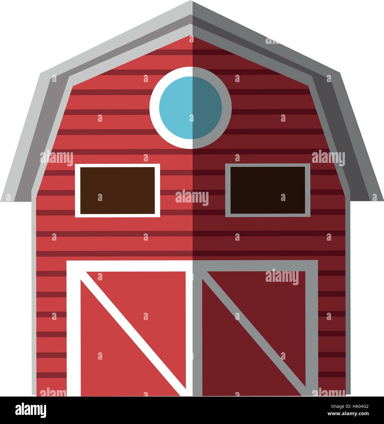Building icon. Farm stable house and rural theme. Isolated design ...