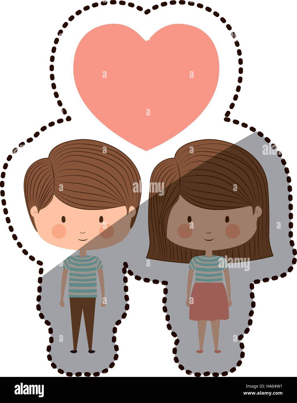 Boy And Girl Cartoon In Love Icon Kid Childhood Little People And Person Theme Isolated Design Vector Illustration Stock Vector Image Art Alamy