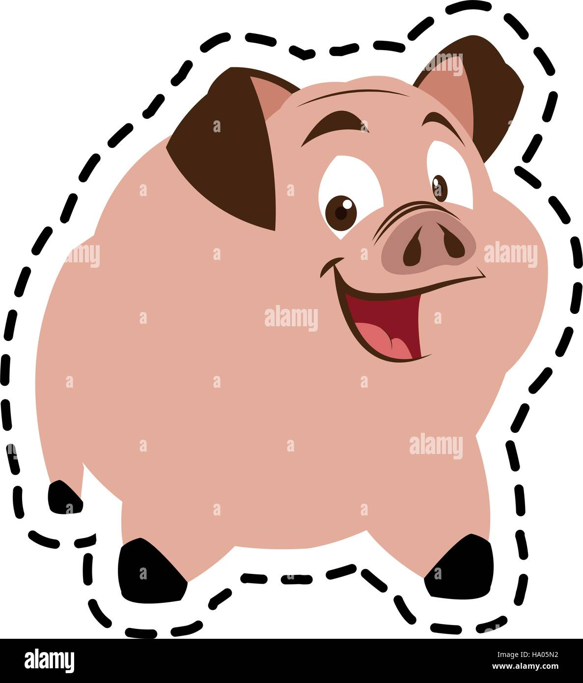 Isolated pork cartoon design Stock Vector Image & Art Alamy