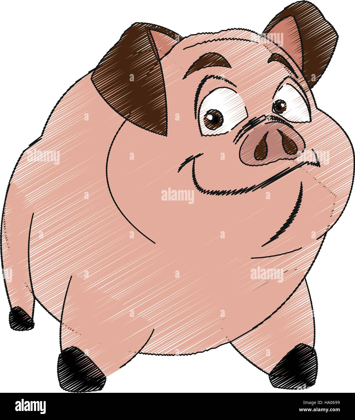 Isolated pork cartoon design Stock Vector Image & Art Alamy