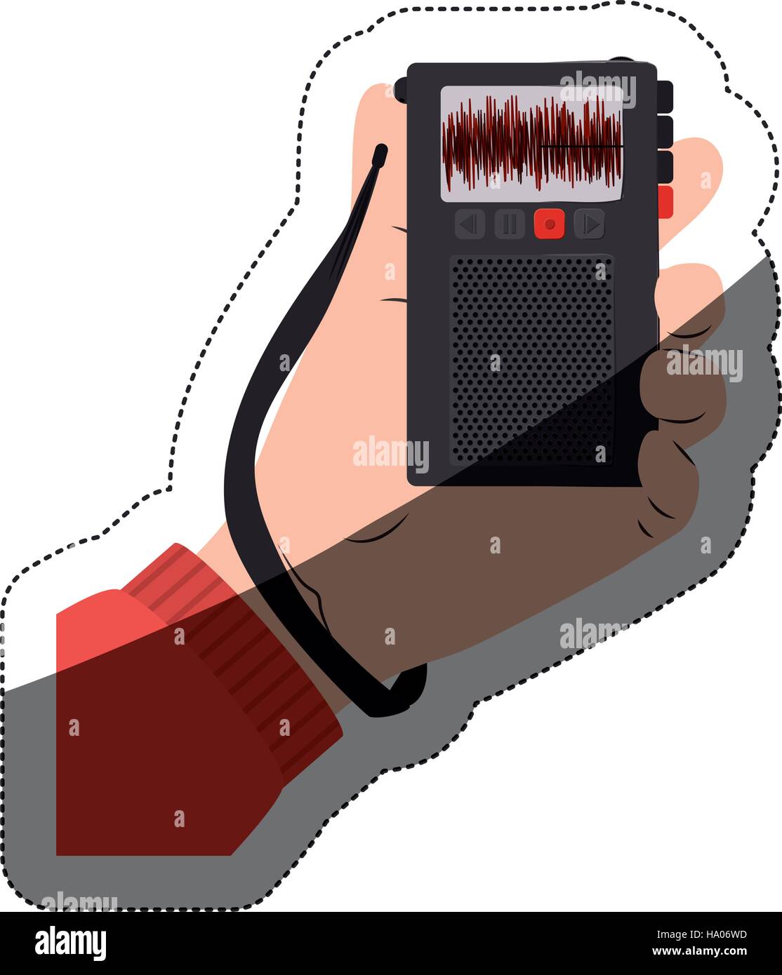 Recorder device icon broadcasting journalism hires stock photography