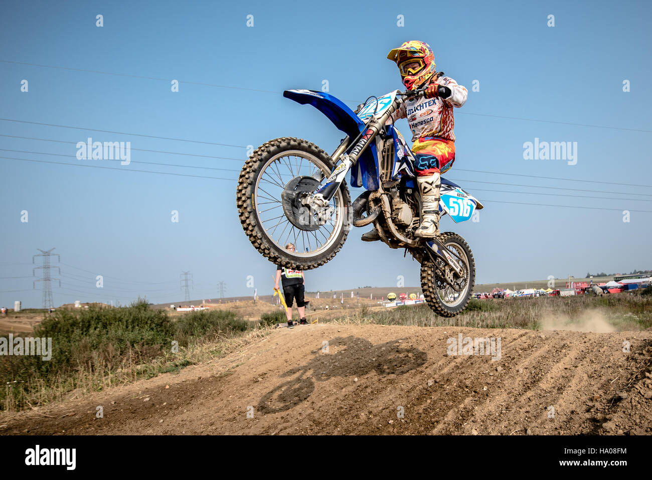 motocross rider in the race Stock Photo - Alamy