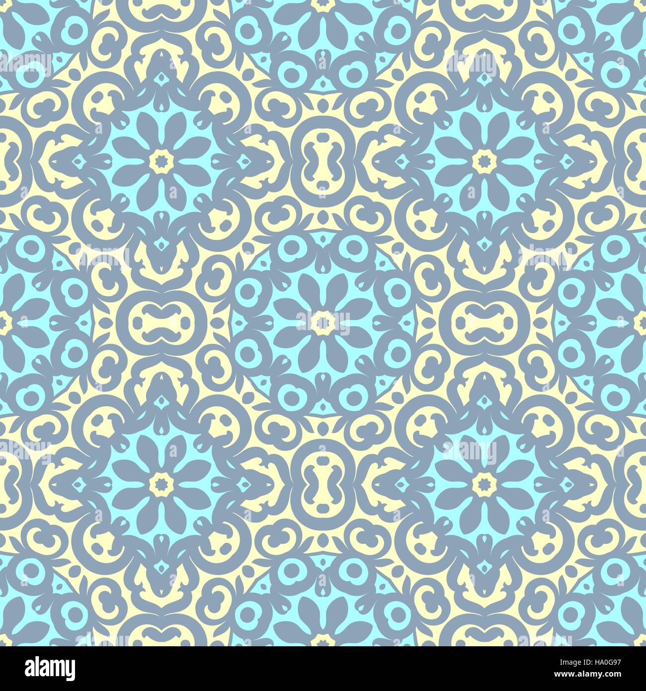 Vector seamless pattern with bright ornament. Tile in Eastern style ...