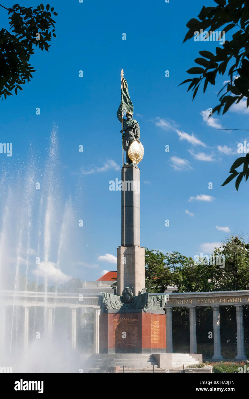 Monument to Soviet soldiers in Vienna. Austria Stock Photo