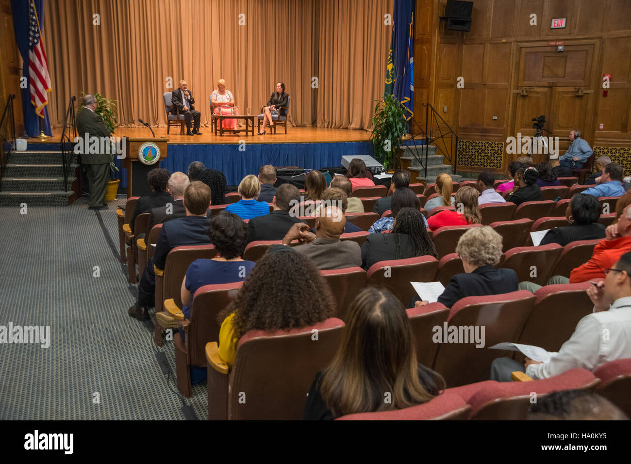 The U.S. Department of Agriculture held an LGBT Observance at Jefferson Auditorium in Washington, D.C. to celebrate diversity and inclusion within the agency, reinforcing its commitment to equal rights and opportunities for all. Stock Photo