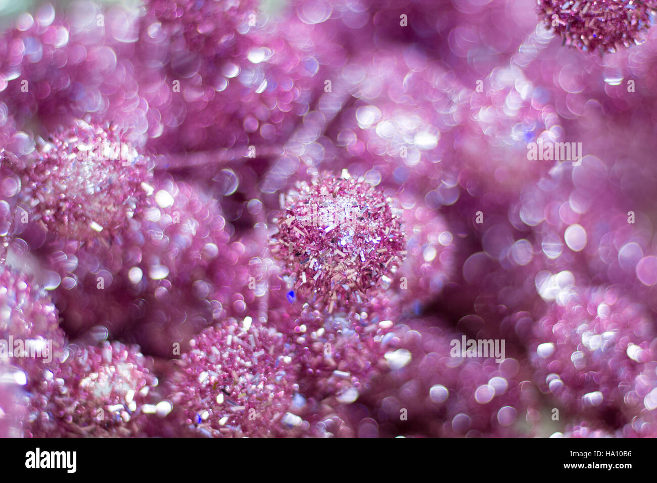 Bright shiny pink and lilac drops background for celebration greeting cards Stock Photo