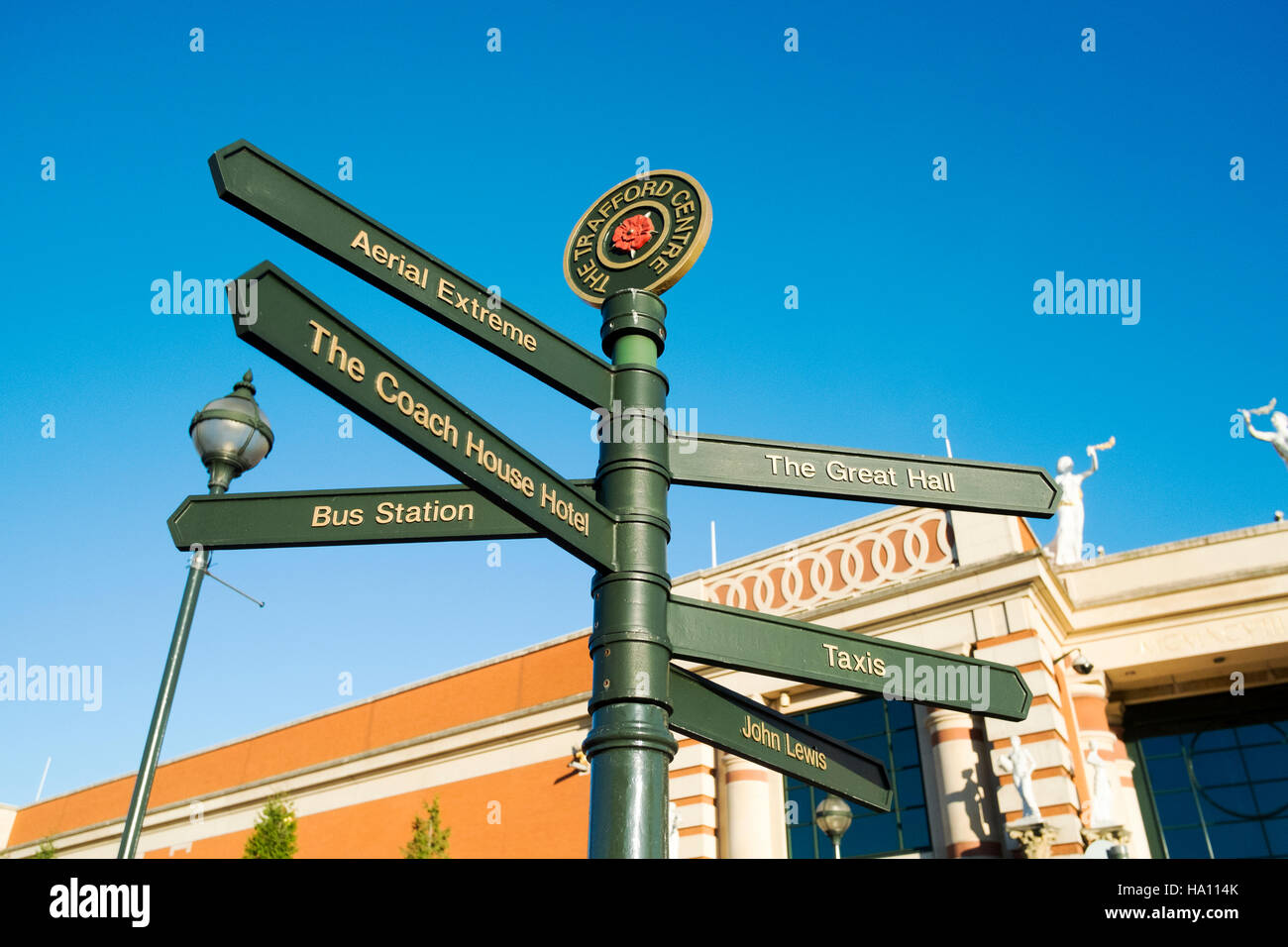 Exterior of INTU The Trafford Centre which is the largest shopping centre in the UK and the
