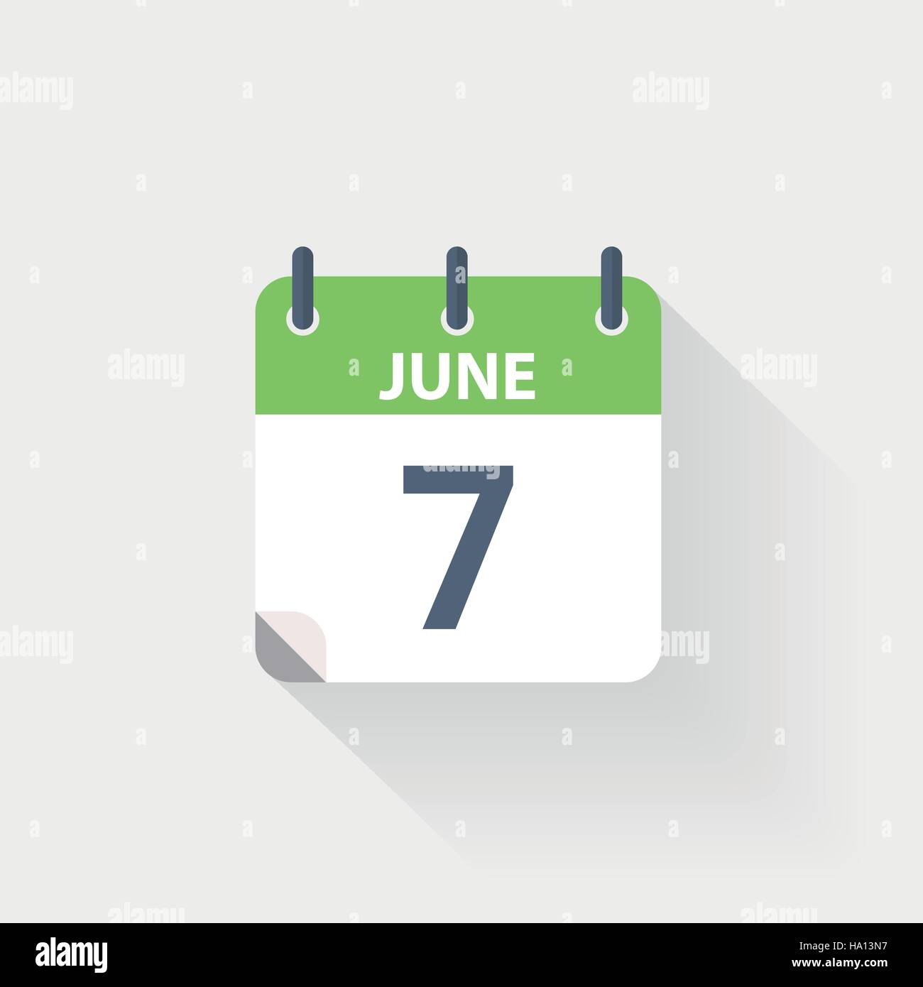 7 june calendar icon on grey background Stock Vector Image & Art - Alamy