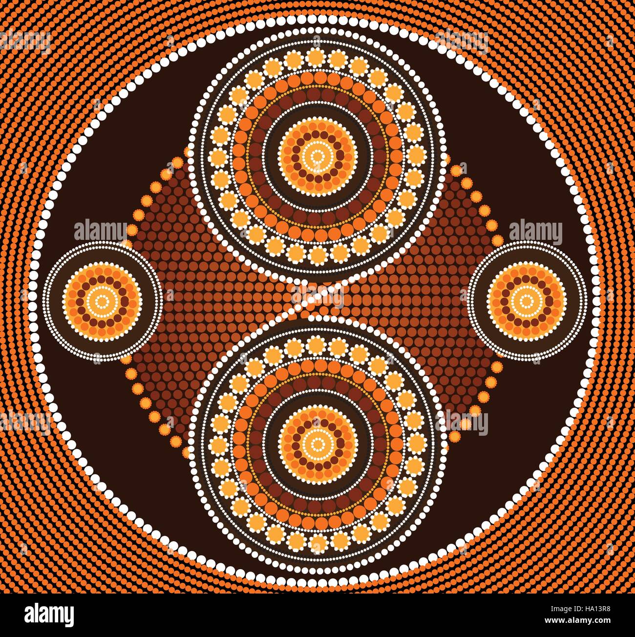 Aboriginal Art Vector Design Illustration Based On Aboriginal Style Stock Vector Image Art Alamy