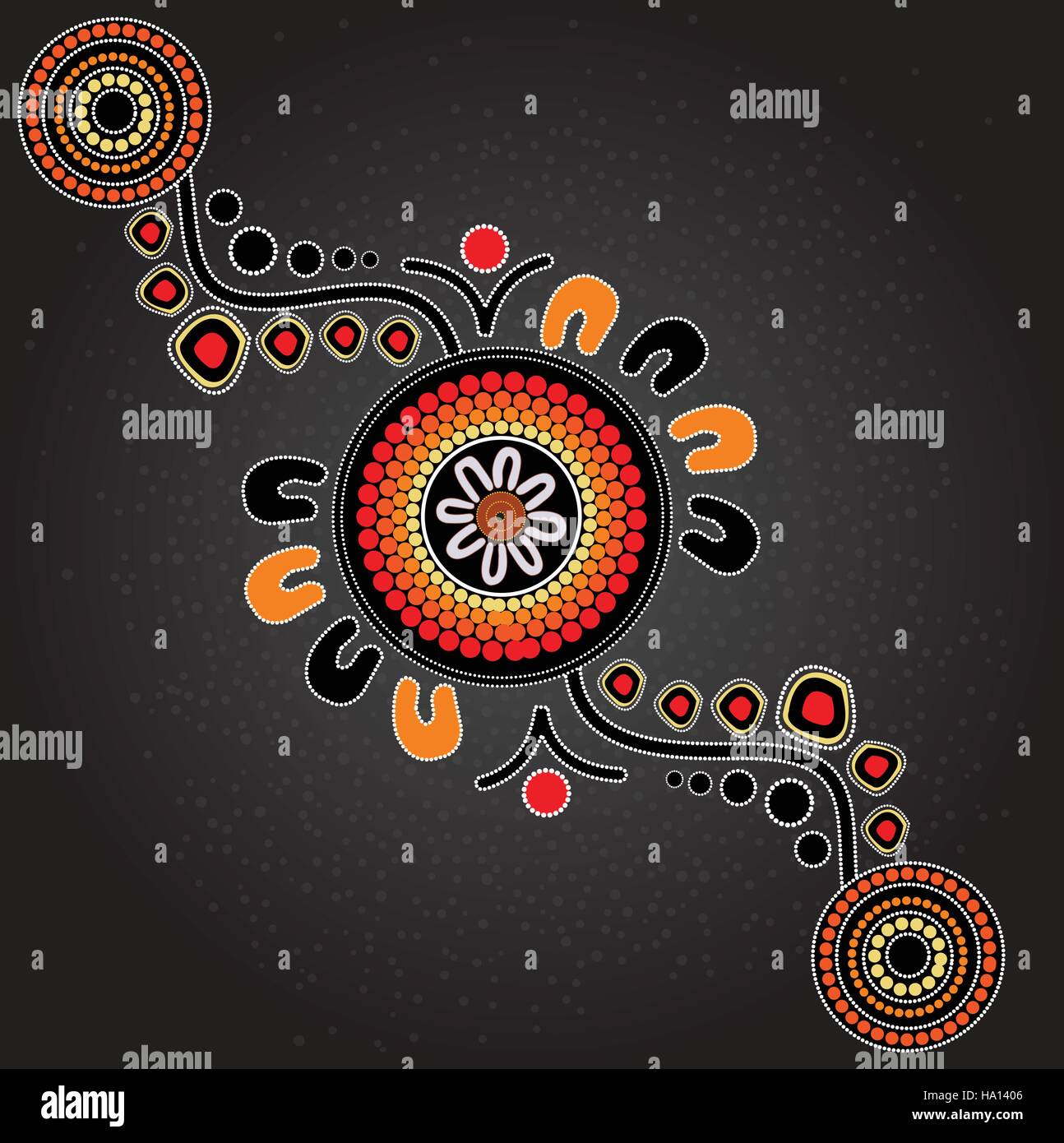 Aboriginal Dot Art Vector Painting With Owls Download