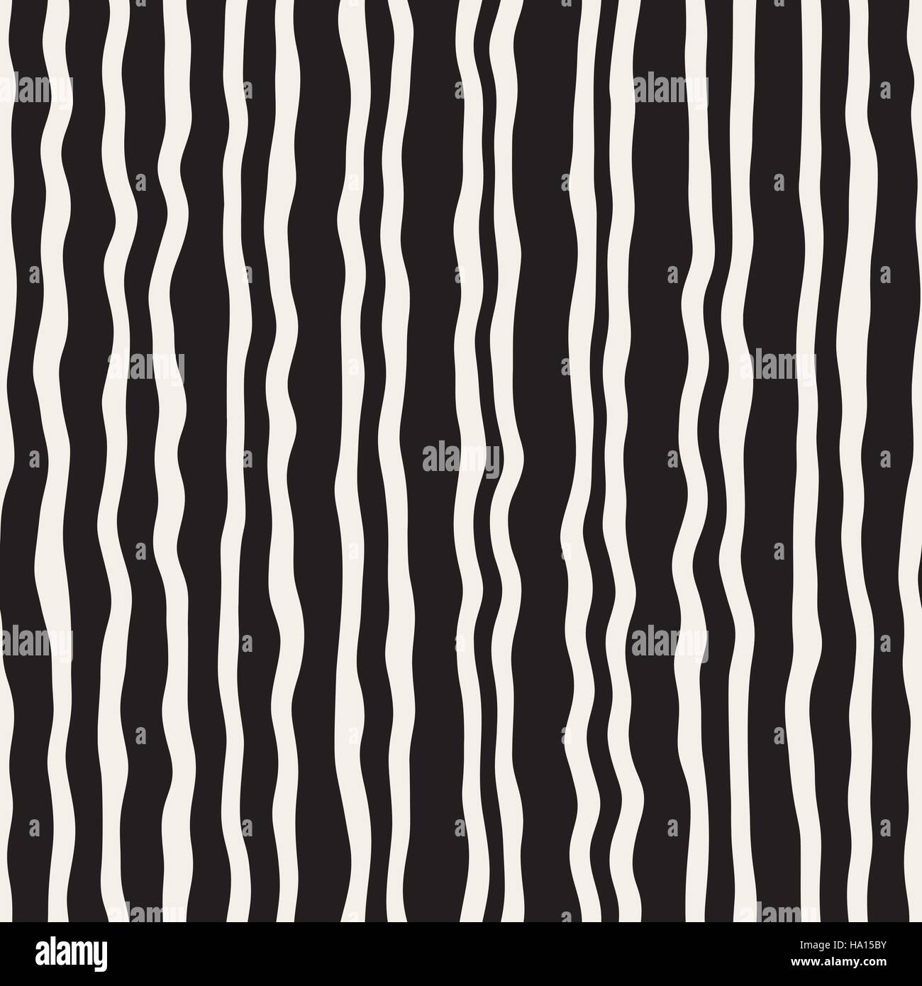 Vector Seamless Black and White Hand Drawn Vertical Stripes Pattern ...