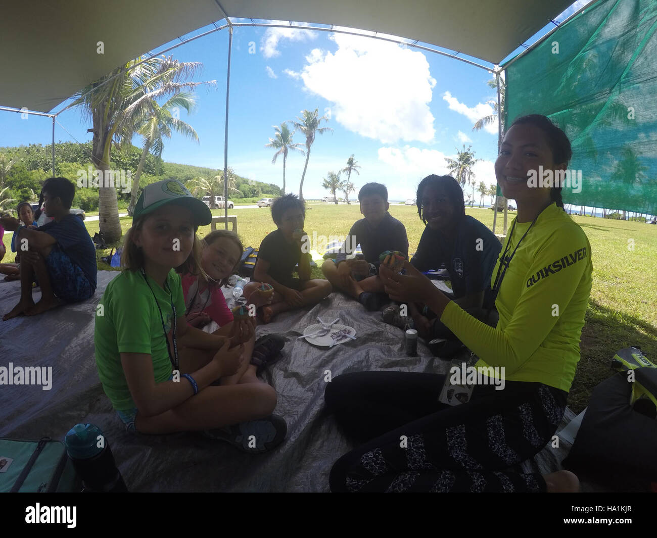 This image captures a landscape from the War in the Pacific National ...