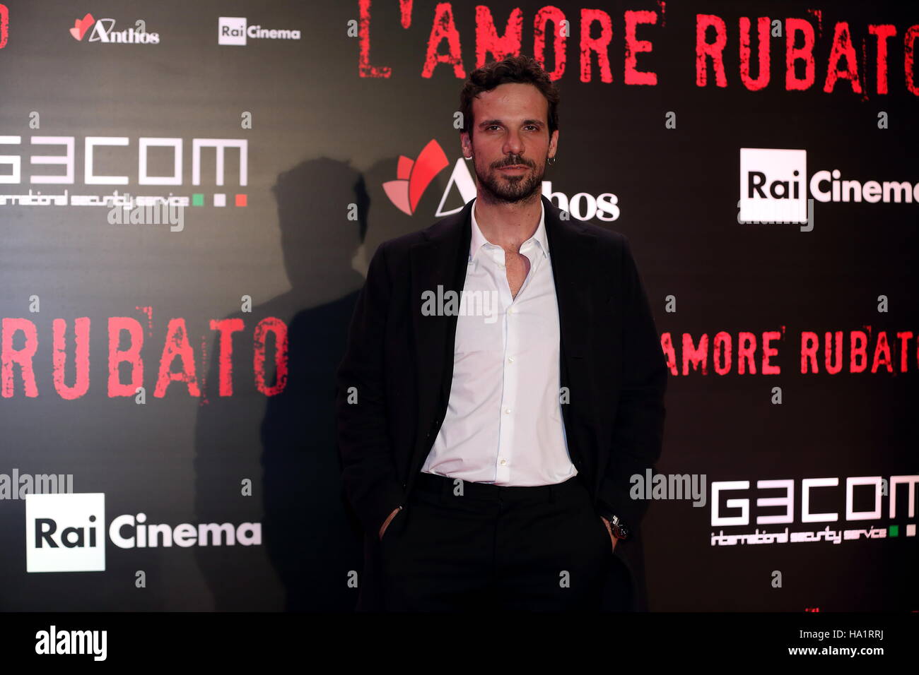 Roma, Italy. 25th Nov, 2016. Italian actor Francesco Montanari during premiere of film 'L'amore Rubato', directed by Irish Braschi. © Matteo Nardone/Pacific Press/Alamy Live News Stock Photo