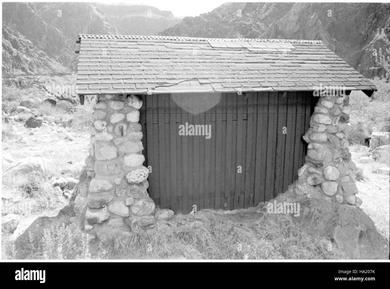 A historical image of the Phantom Ranch Shed at the Grand Canyon in ...