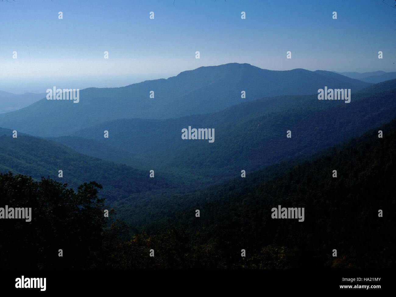 A stunning view of Old Rag Mountain from the Pinnacles Overlook, a ...