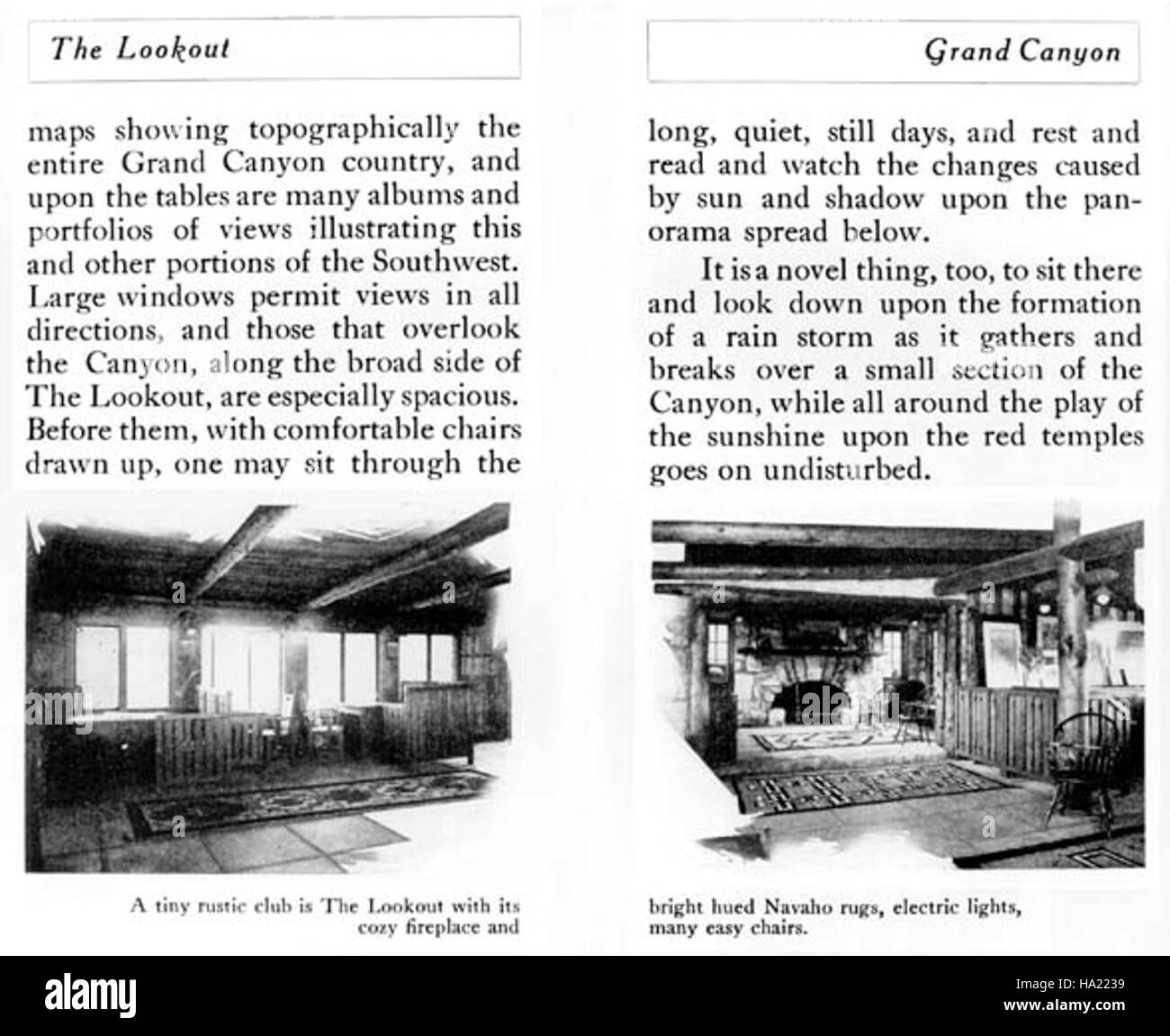 grand canyon nps 5897612253 15096 Grand Canyon Historic Lookout Studio Promo Book c. 1915 Stock Photo