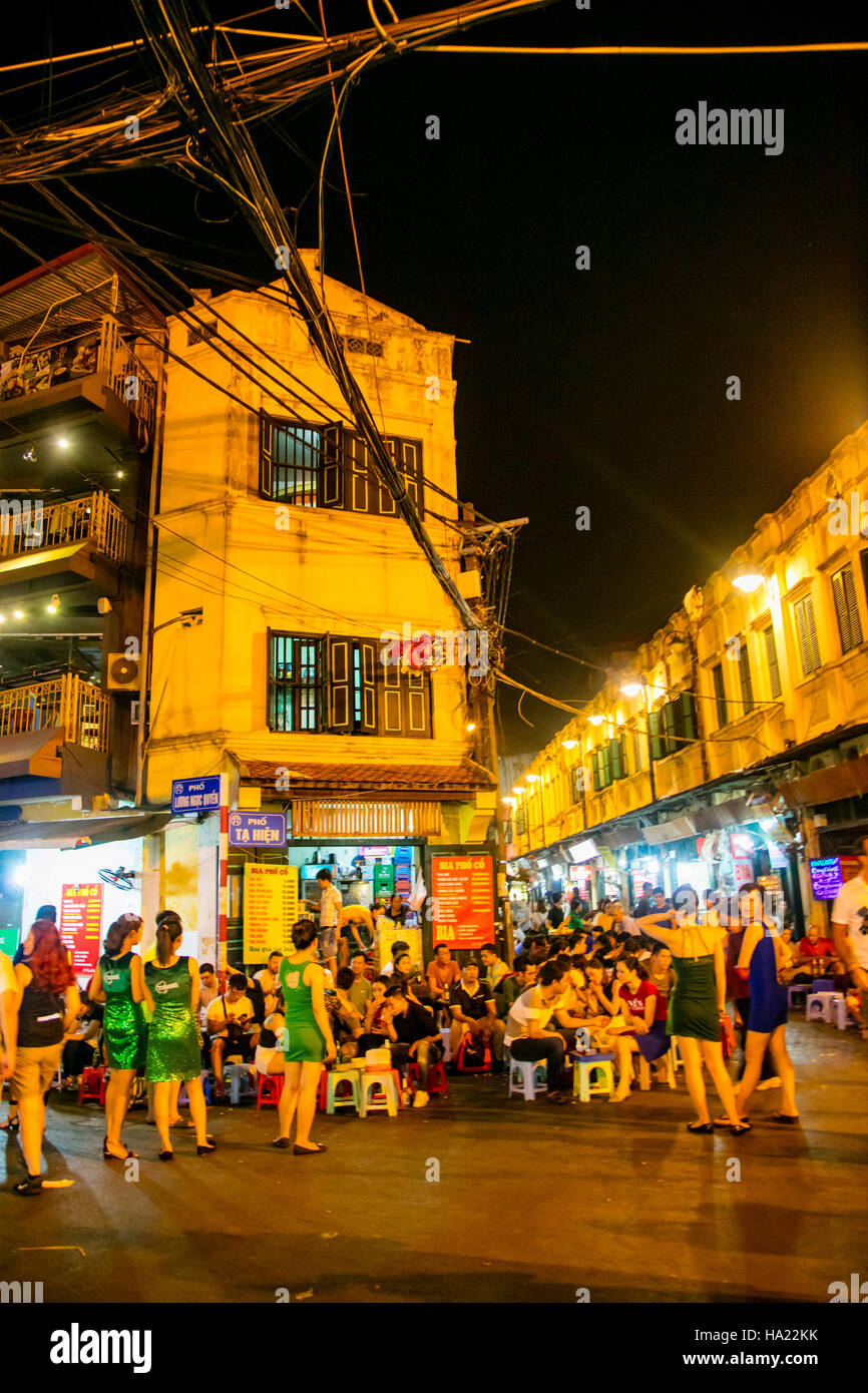 Tuyen Pho Di Bo, Walking Street, Old Quarter, Hanoi, Vietnam, Asia Stock Photo