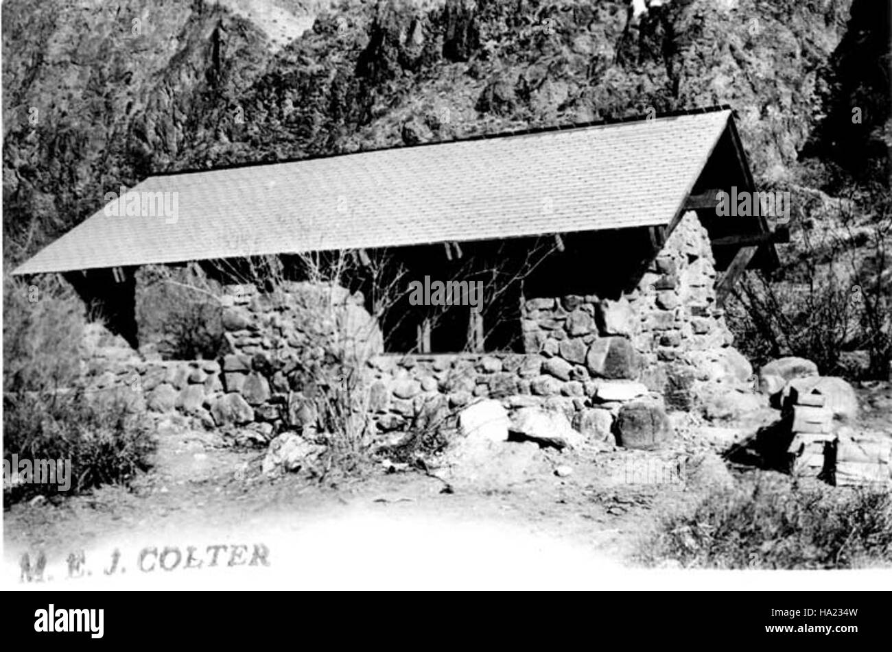 The historic Phantom Ranch Cabin, built in 1922, is an iconic structure ...