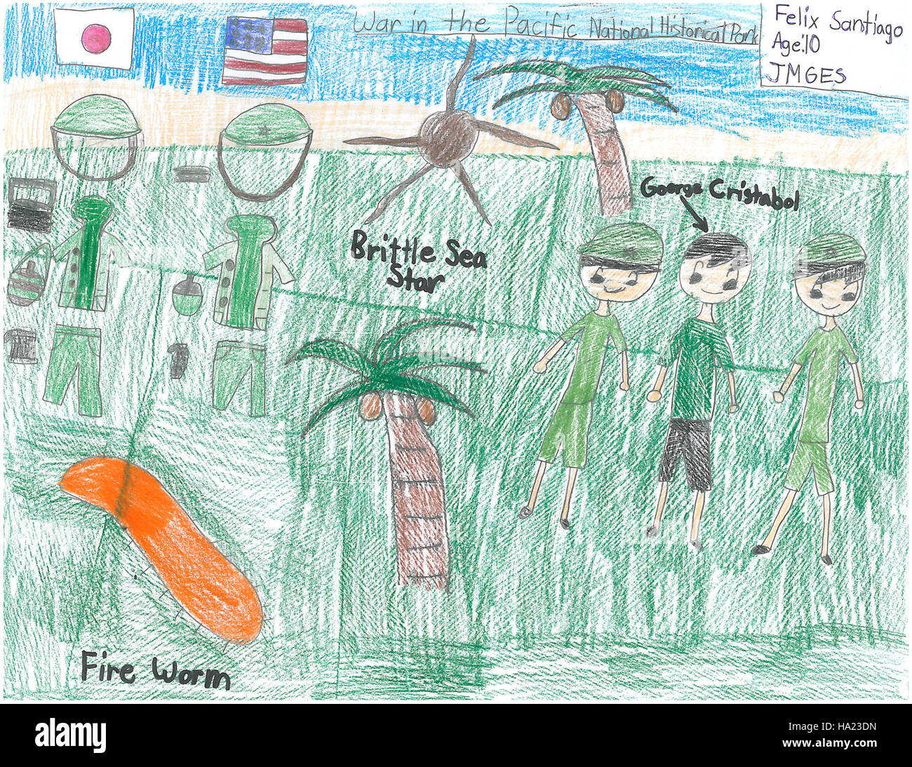 A historical image from the War in the Pacific, documenting the ...