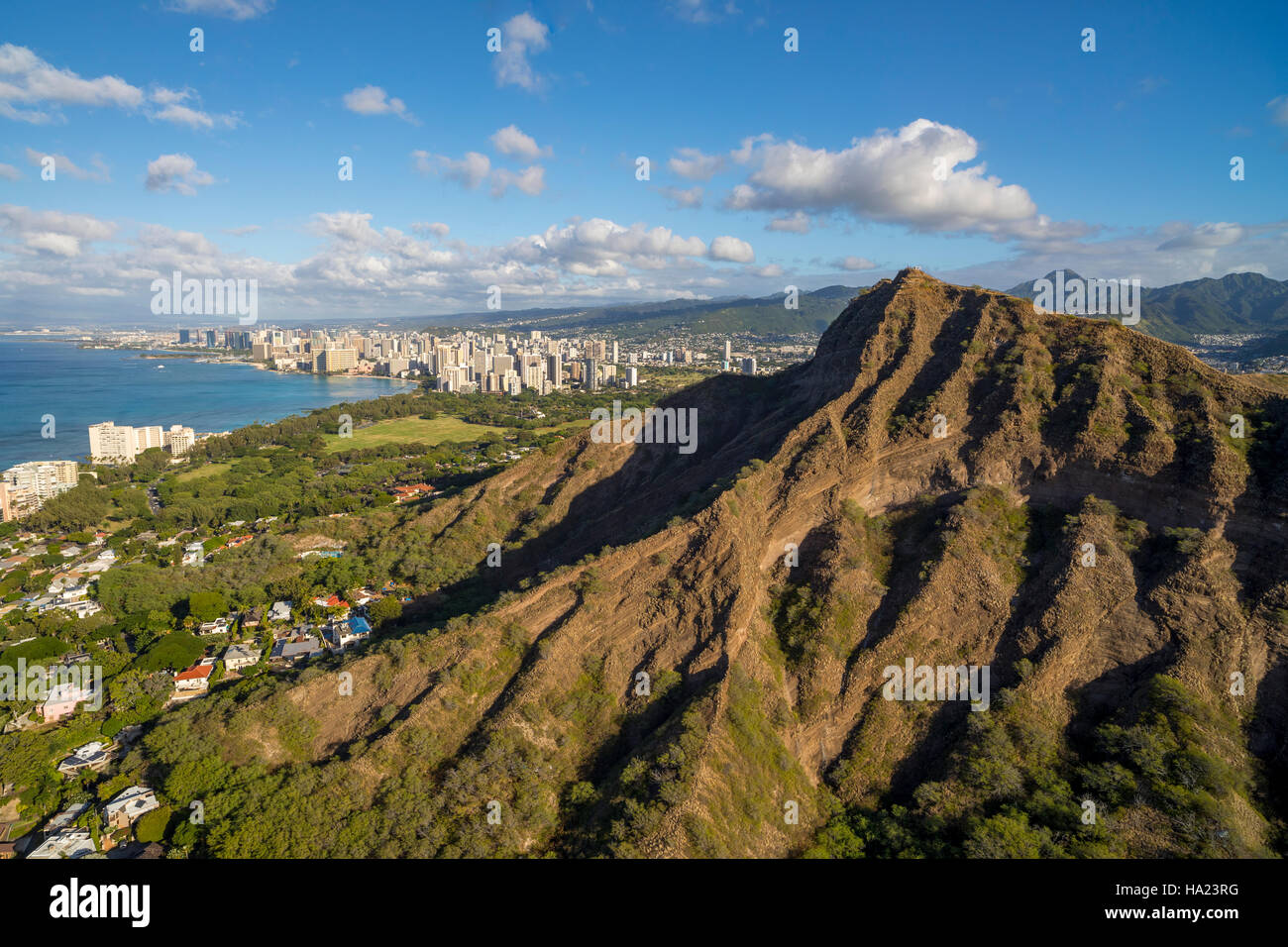 Diamond Head, Waikiki, Oahu, Hawaii Stock Photo Alamy