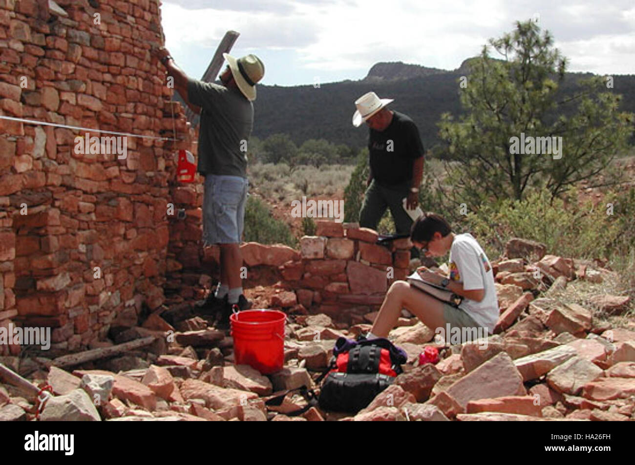 Archaeologists work on the Silver Creek Archaeological Project within ...
