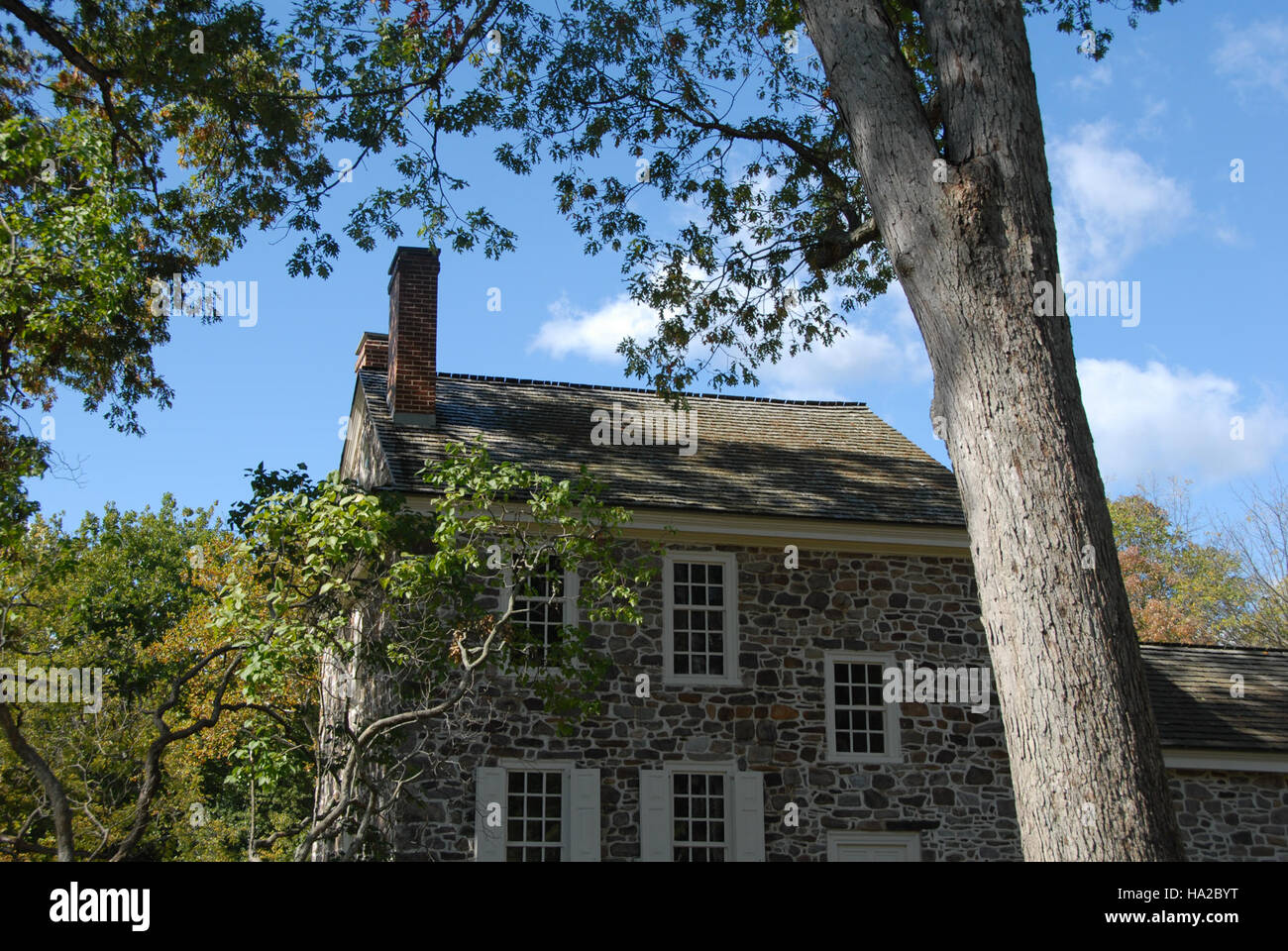 This photograph captures a view of Valley Forge National Park, focusing ...