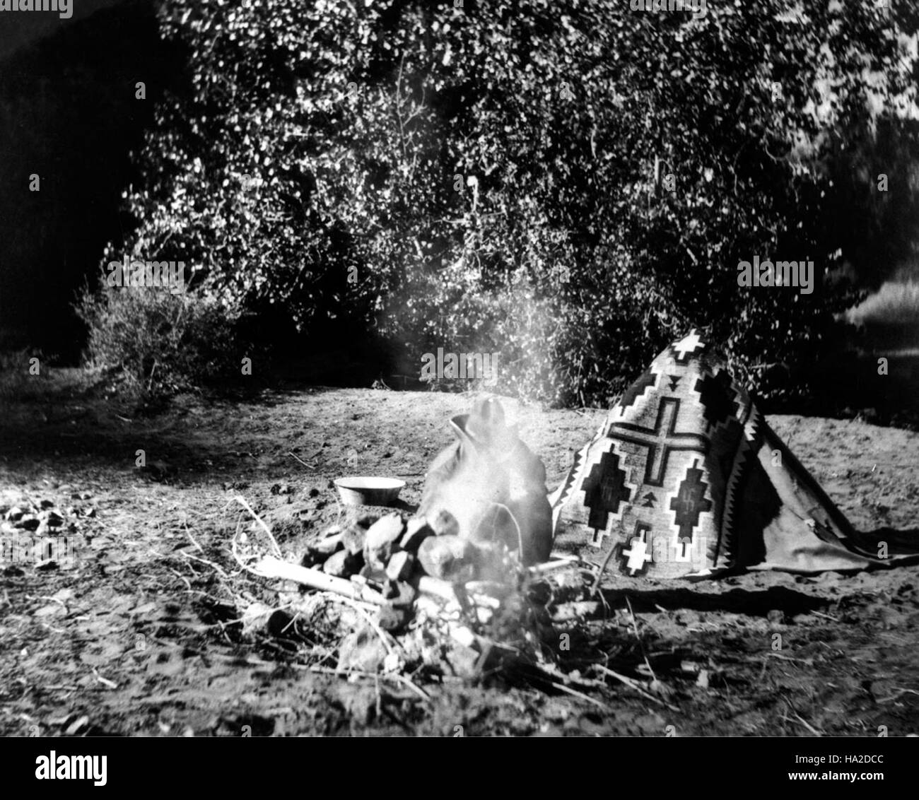 Grand Canyon Historic Havasupai Sweat Bath 1924 Stock Photo