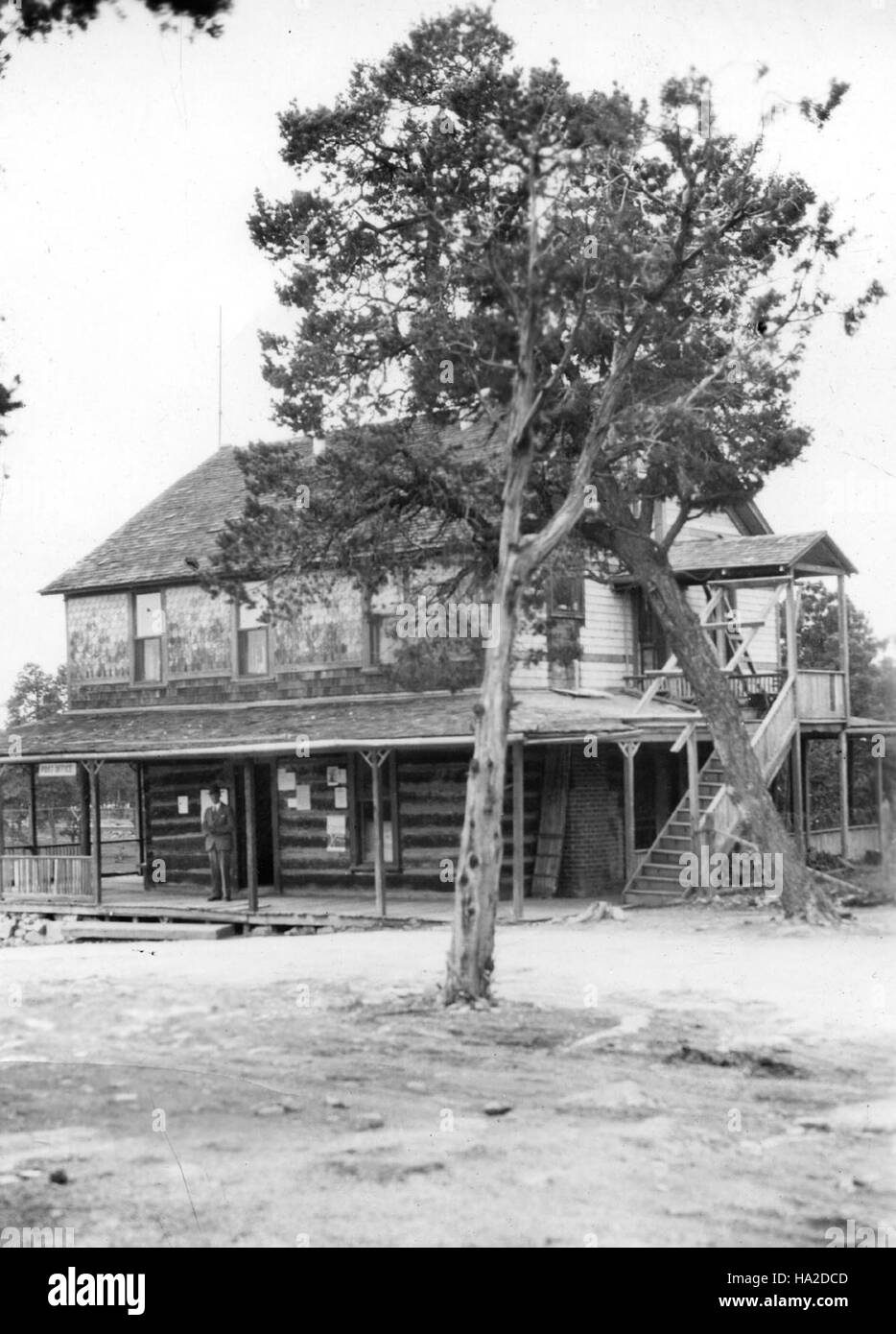 Grand Canyon Old Cameron Hotel and Post Office 1933 Stock Photo Alamy