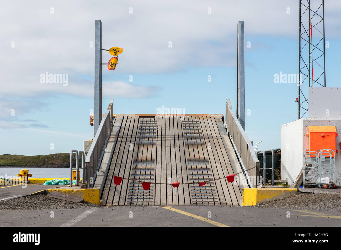 Island With Ramp Ramp in a small harbour in Iceland Stock Photo - Alamy