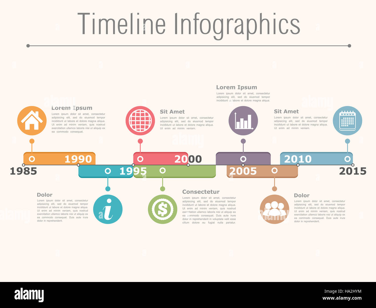 Timeline infographics design template Stock Photo - Alamy