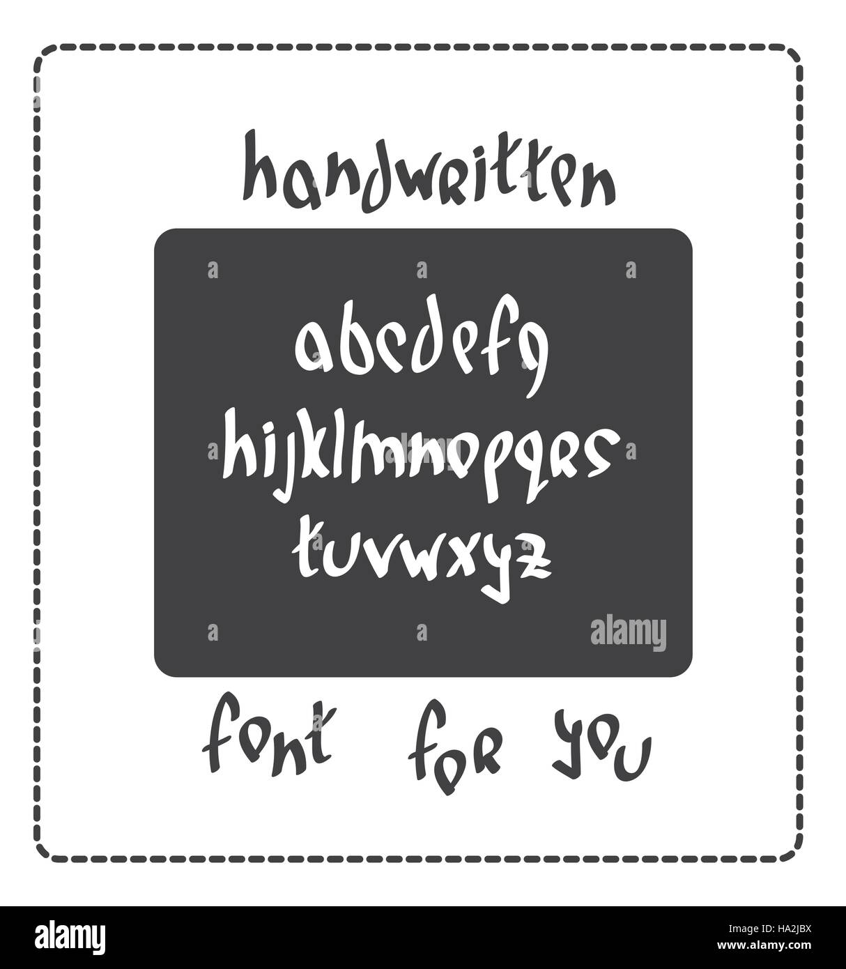 Hand Written Font Lowercase English Alphabet Letters For Creative 