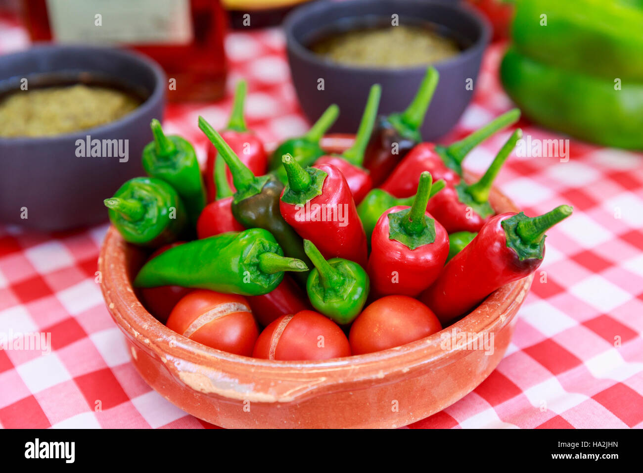 Close-up of chili peppers Stock Photo - Alamy