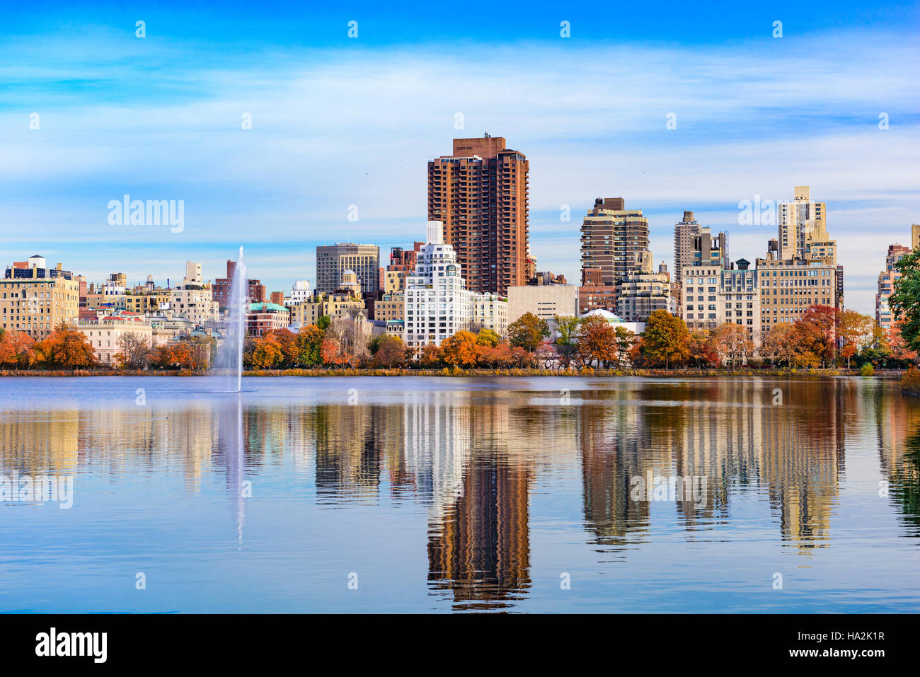 New York City at Central Park in the autumn. Stock Photo