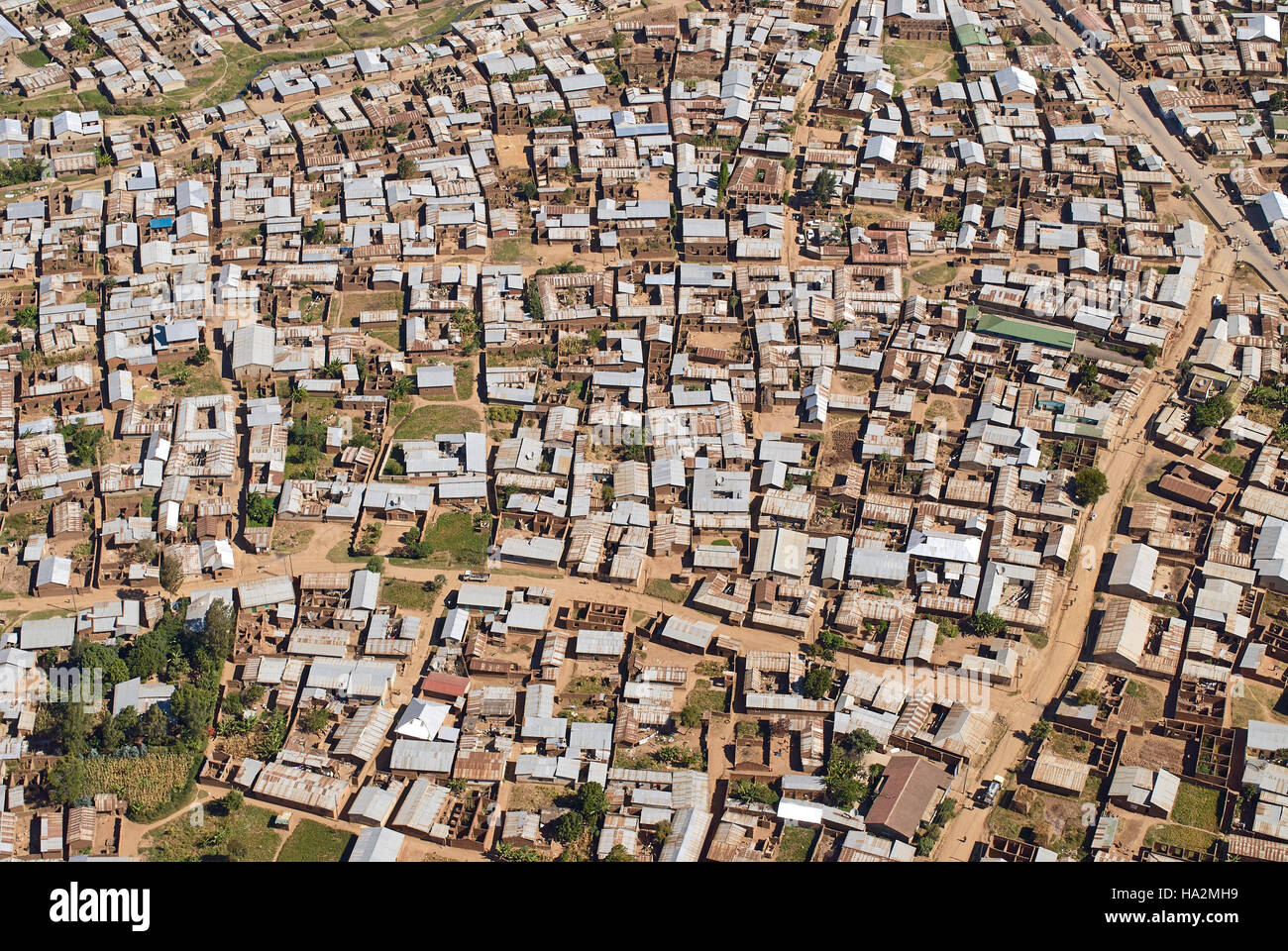 Aerial view of Mbeya town, Tanzania Stock Photo