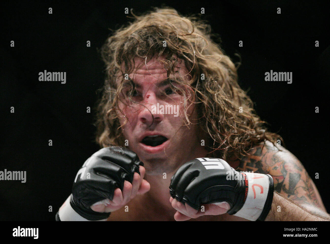 Clay Guida at UFC 74 during a mixed martial arts match at the Mandalay Bay Events Center in Las Vegas on Saturday August, 25, 2007. Photo credit: Francis Specker Stock Photo