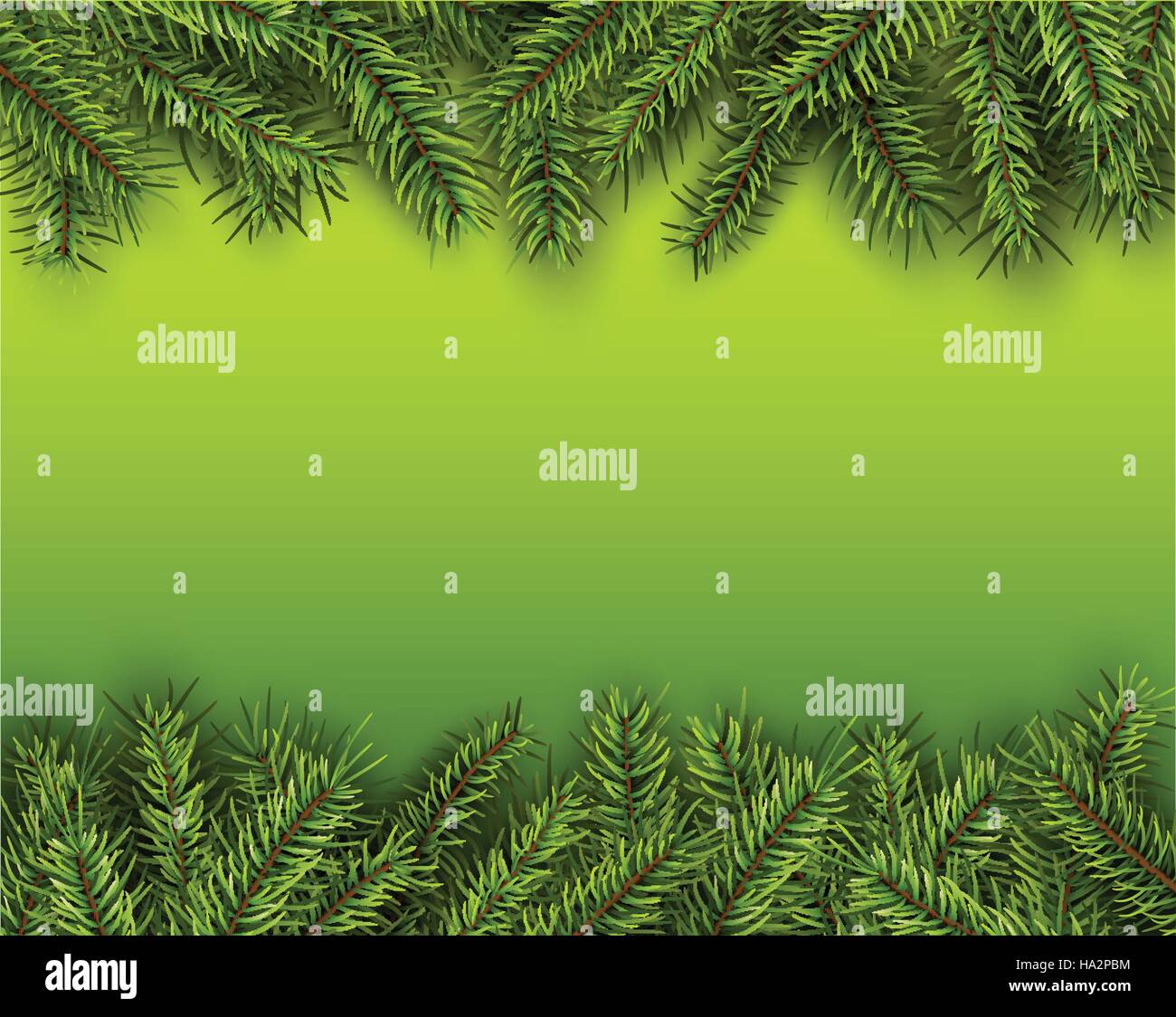 Christmas background with green fir tree, vector illustration Stock ...
