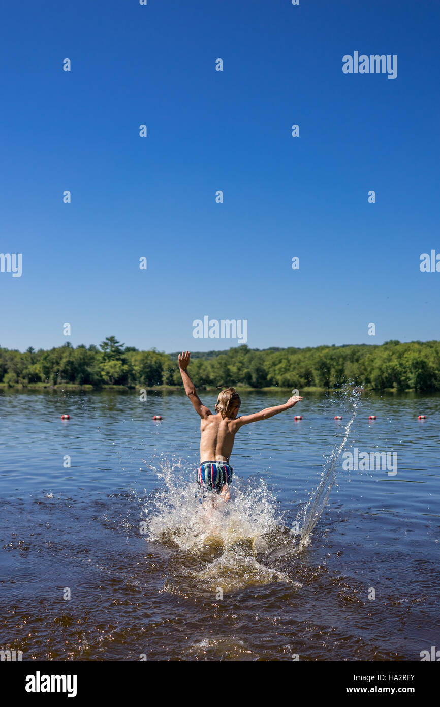 Boy river hi-res stock photography and images - Alamy