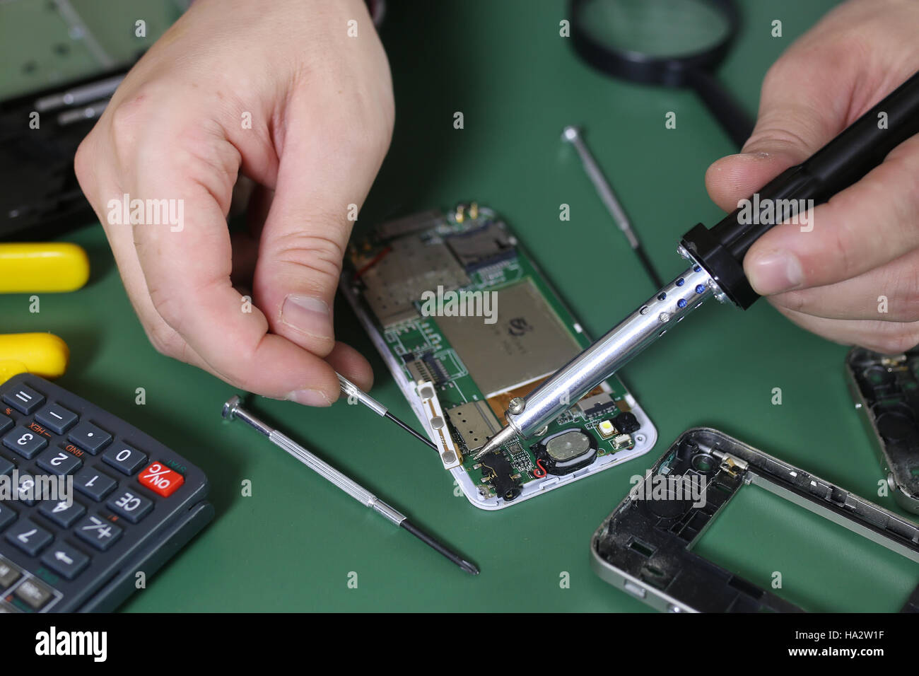 phone repair chip Stock Photo Alamy