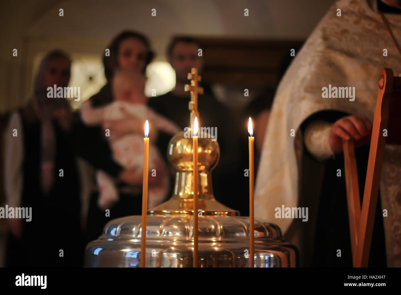 Epiphany Rituals candles fire on ceremony of Epiphany Stock Photo - Alamy