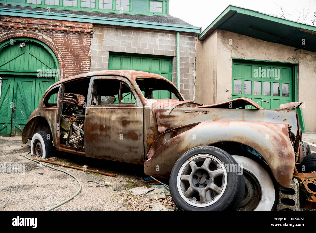 Rusted Vintage Car Parts Stock Photo