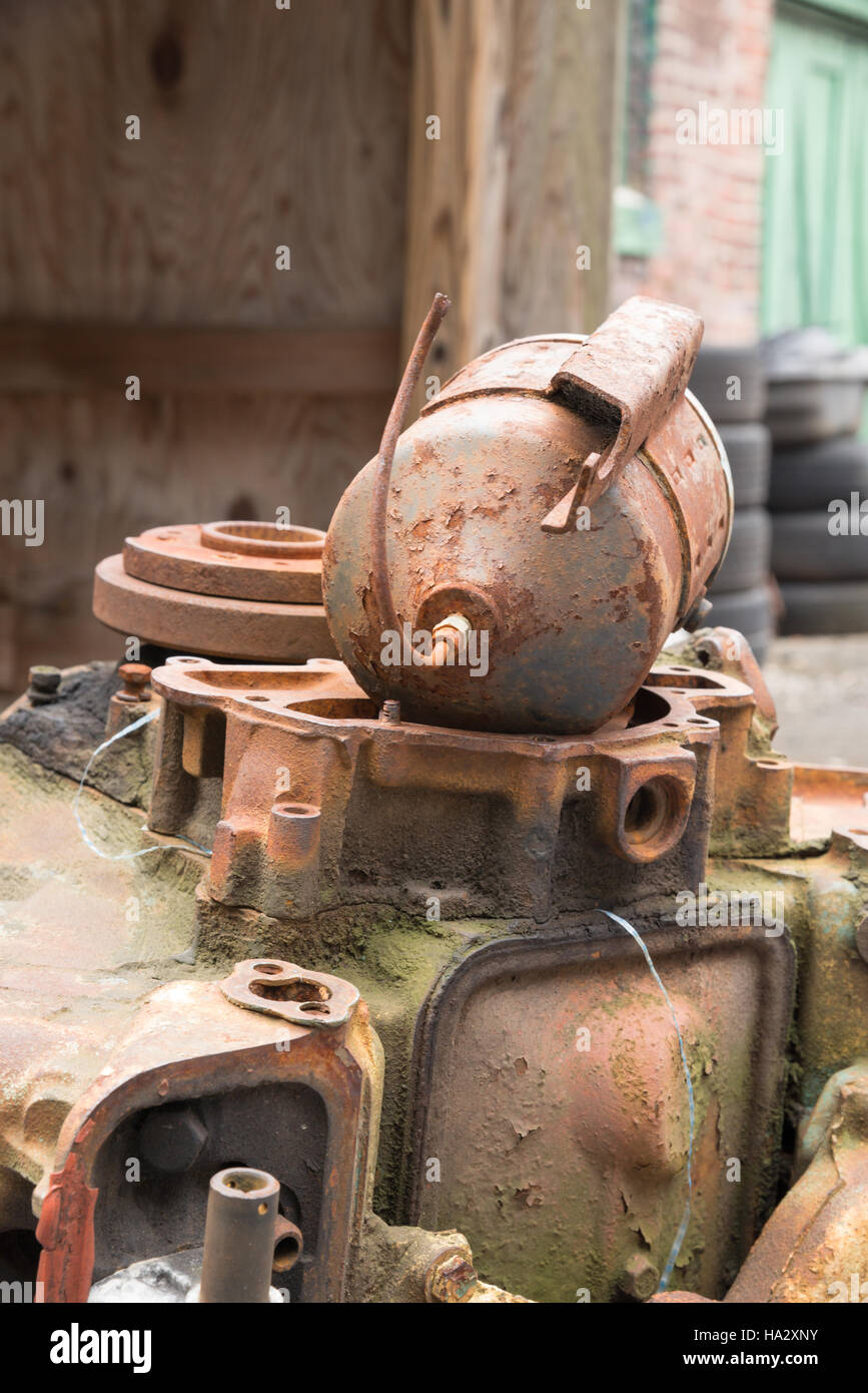 Rusted Vintage Car Parts Stock Photo