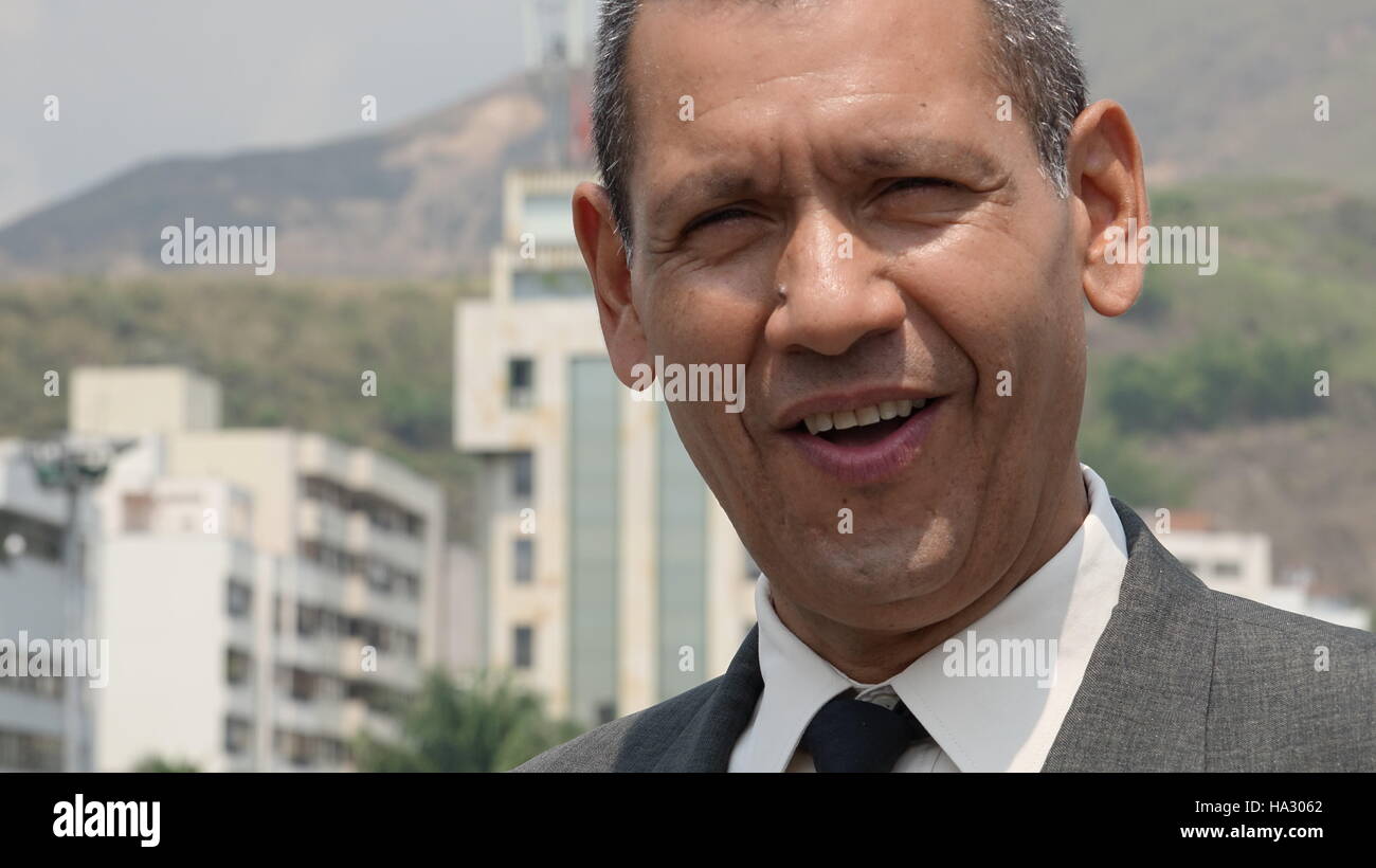 Smiling Older Business Man Stock Photo