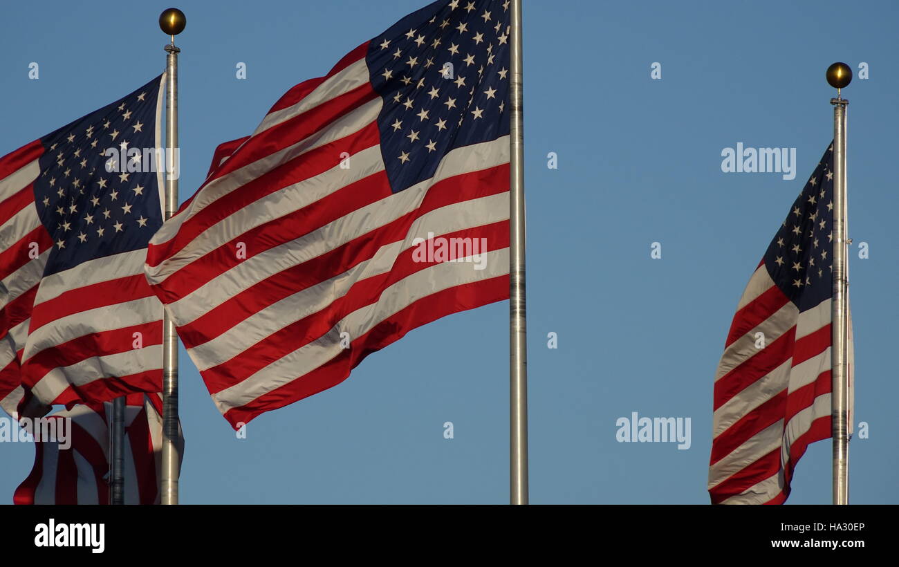 American Flags Or Us Flags Stock Photo