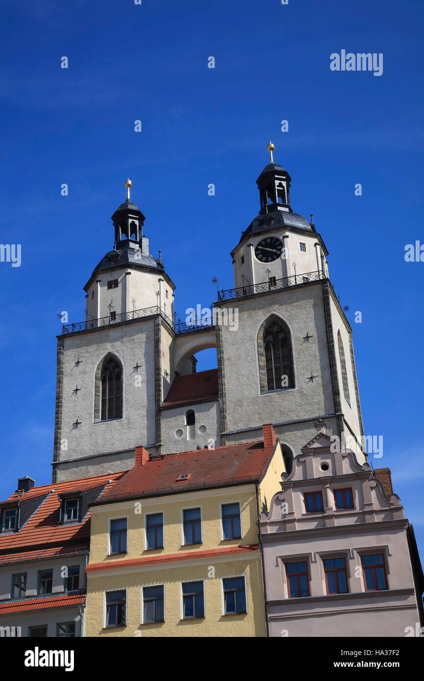 Tower of the Marienkirche (St. Marys church), Wittenberg / Elbe, Saxony