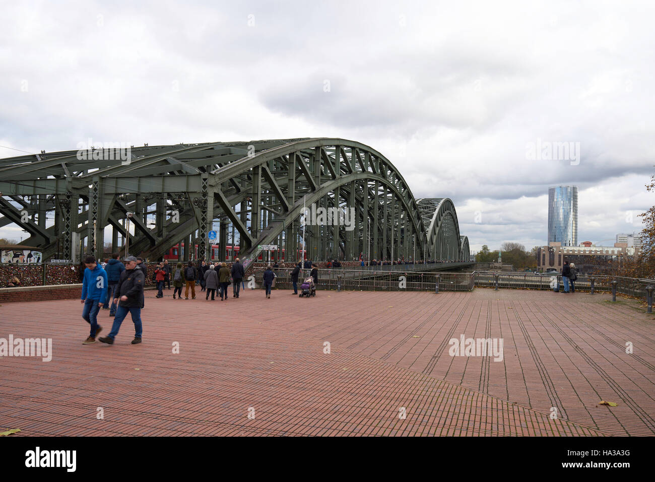Hohenzollern Bridge, Cologne Germany. Locks bridge. Love locks Stock