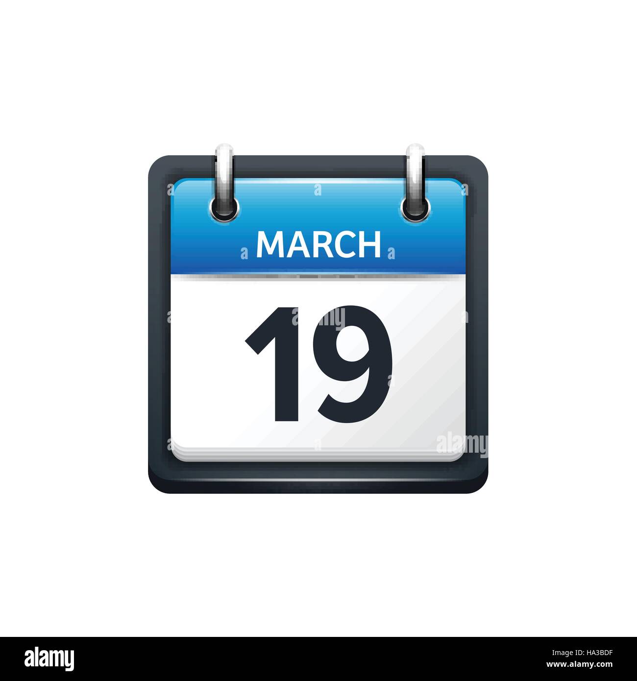 Tuesday 19 march Stock Vector Images - Alamy