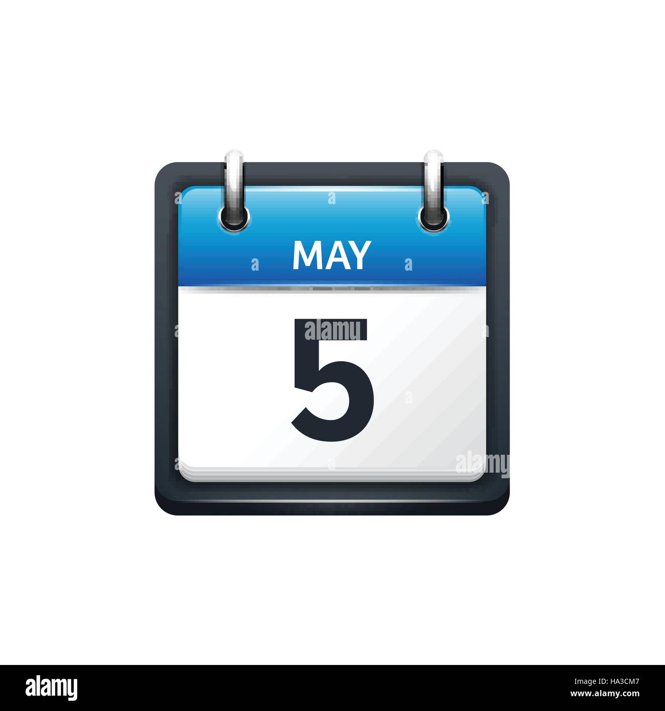 May 5. Isometric Calendar Icon With Shadow.Vector Illustration,Flat ...