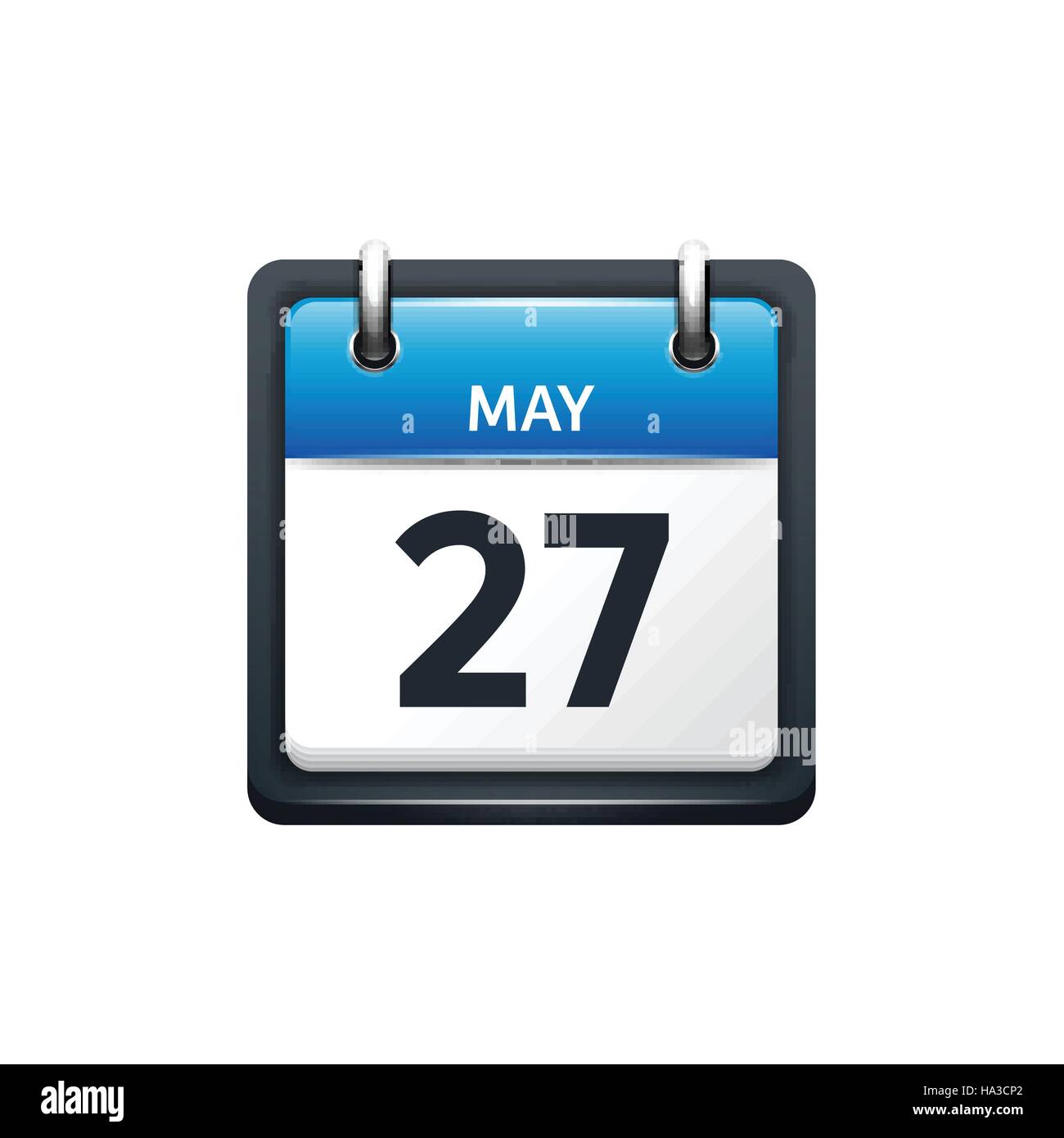 May 27. Isometric Calendar Icon With Shadow.Vector Illustration,Flat ...