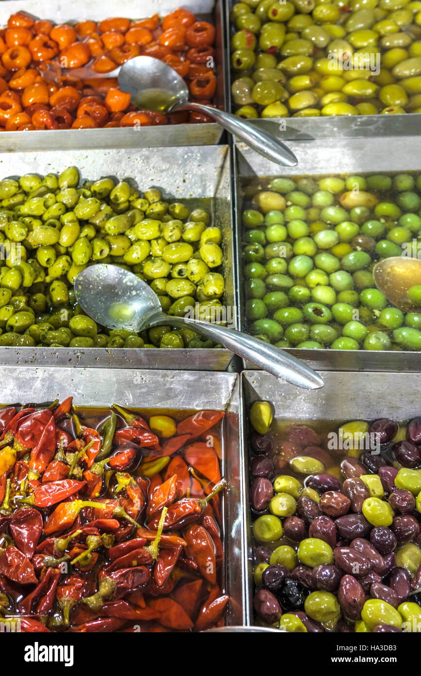 Mediterranean deli selection Stock Photo Alamy